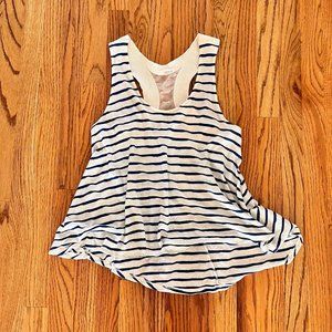 Mariona Gen striped blue and white tank with mesh xs 0